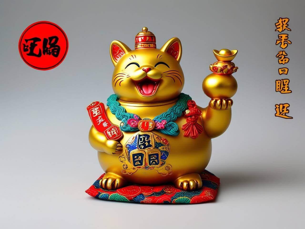 Wealth corner feng shui area with symbolic home decor