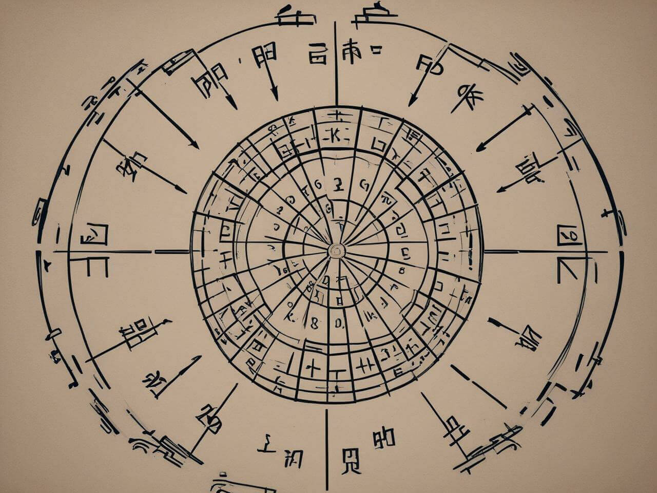 BaZi and Four Pillars study notes with traditional Chinese astrology symbols